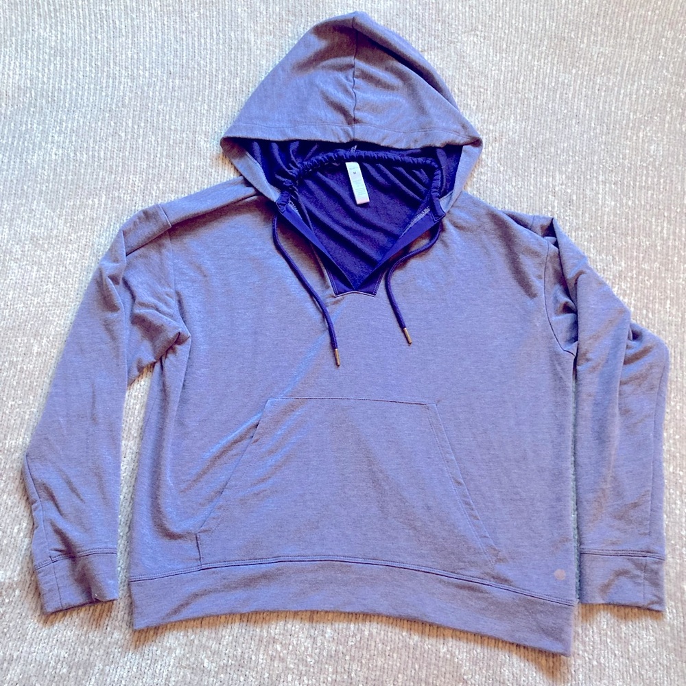 Apana‎ Blue Lightweight Hoodie Medium Athleisure Kangaroo Pocket Soft Top